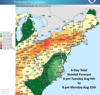 Rainfall possible over the next few days