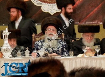 האדמור מצאנז זצ"ל מיט האדמור מדינוב און האדמור מסטריזוב